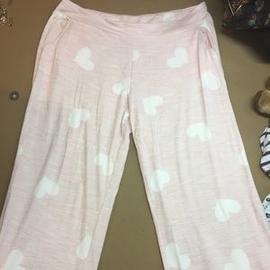 Heart print lounge pants